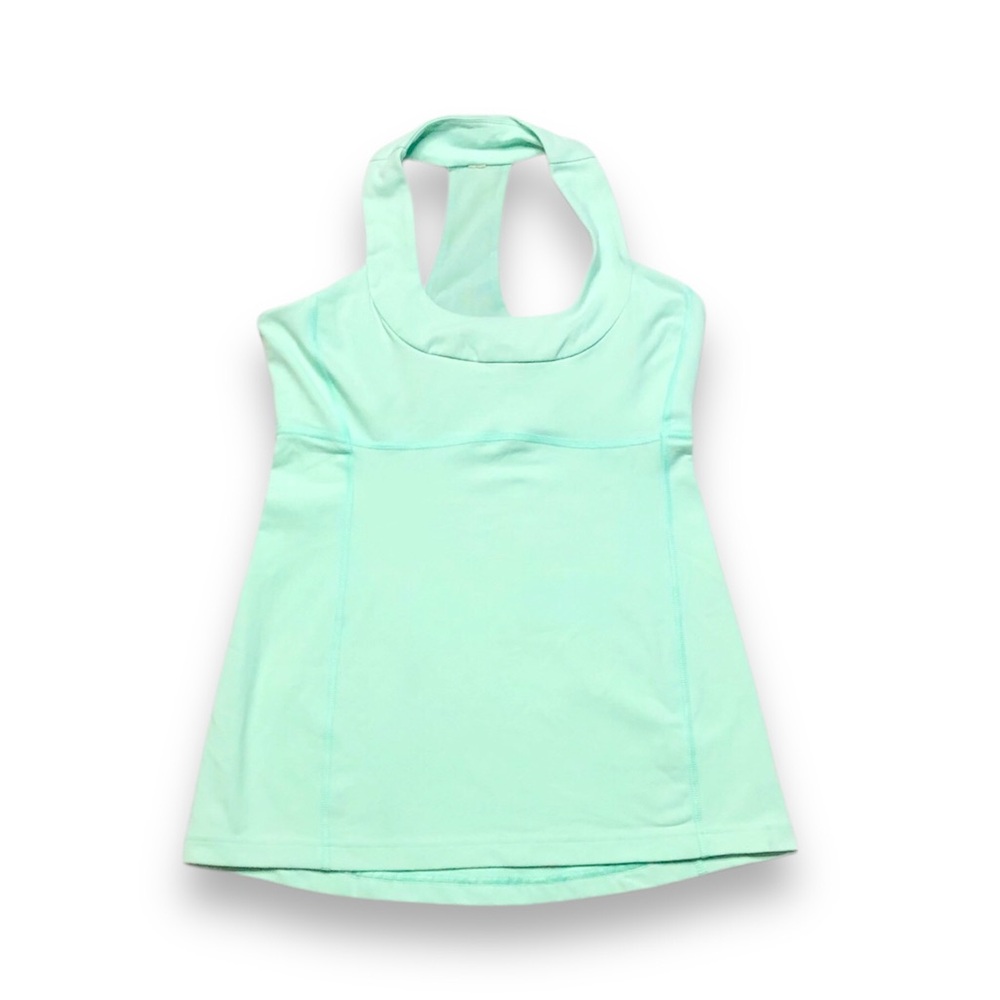 Lululemon Athletica Green Fitted Halter Tank Top